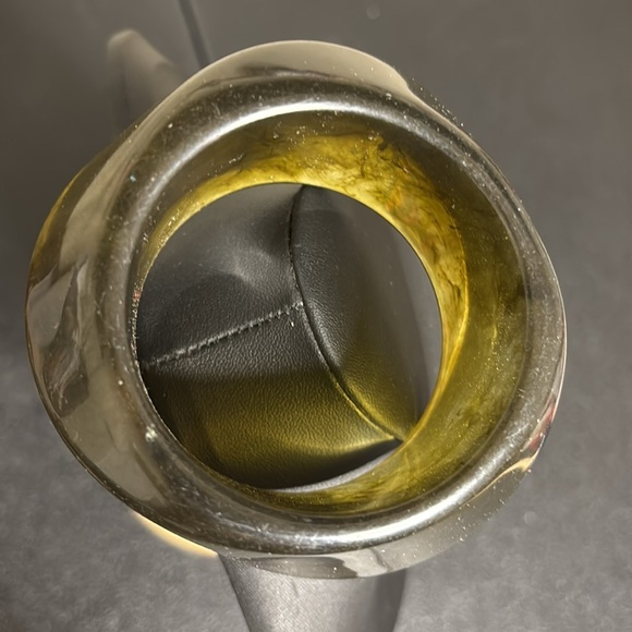 Bold Green and Black Resin Chunky Retro Vintage Bangle - Picture 5 of 7